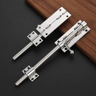 304不锈钢插销加厚大门防盗不锈钢门栓天地插销肥仔插销木门门闩