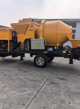 柴油机混凝土搅拌泵送一体机混凝土搅拌机带输送泵搅拌机带拖泵