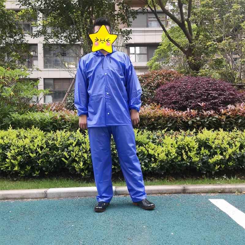 牛筋加厚塑料雨衣及雨裤摩托车防水农业施工现场雨衣雨披防雨服