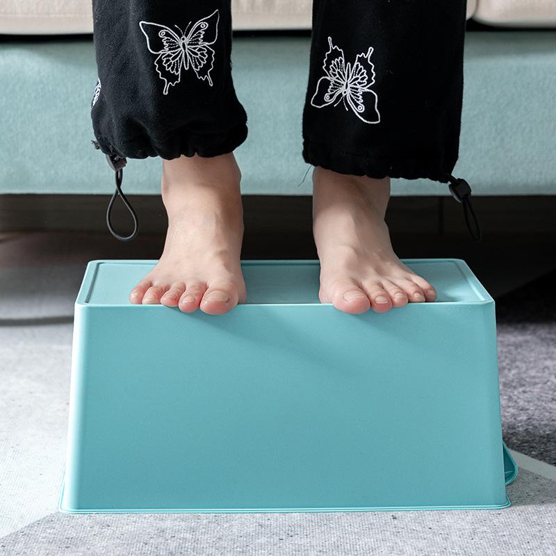 长条厨房柜子收纳盒窄长型带把手零食橱柜长方形手柄收纳筐储物盒