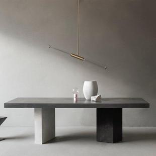 极简工业风彷水泥实木办公桌创意个性设计师工作台时尚洽谈工作台