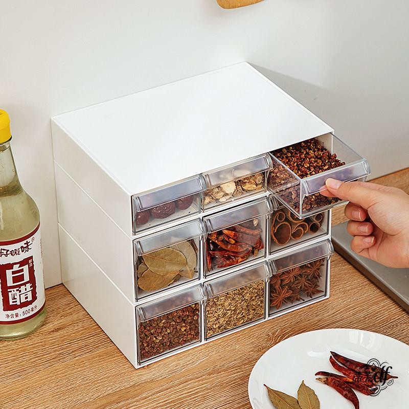 食品级花茶收纳盒抽屉式分格茶叶分装盒防潮中药材五谷杂粮储存图片