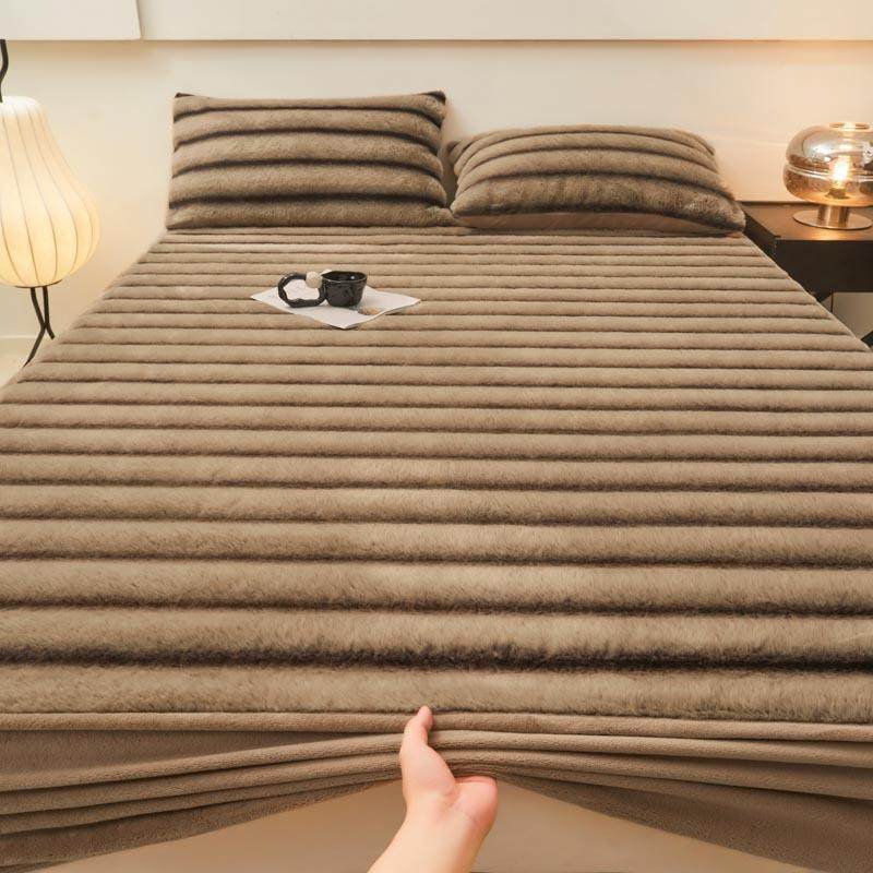 轻奢托斯风卡纳厚毛kex-913暖兔毛皮草绒床高克重苏力长兔毛绒床