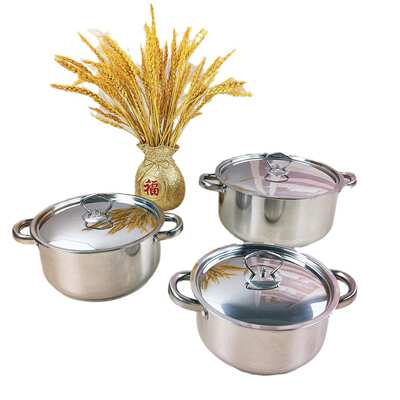 南非不锈钢套锅Cookware Set厨房炊具钢盖套装锅15件套装锅