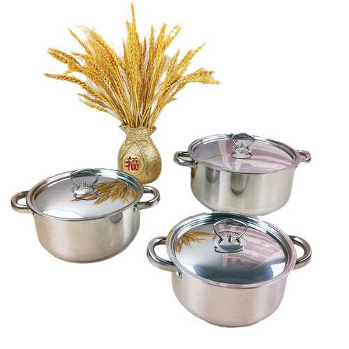 南非不锈钢套锅Cookware Set厨房炊具钢盖套装锅15件套装锅
