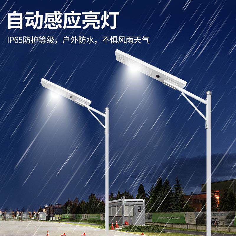 跨境一体化太阳能灯户外工程农村防水高亮人体感应模组路灯厂家