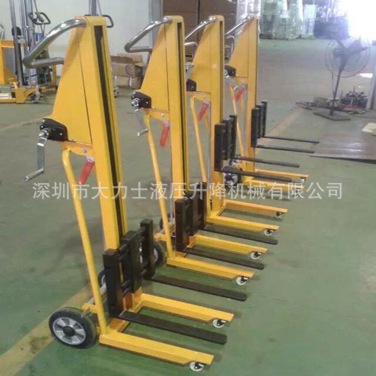 手摇堆车迷你型工位车120/200kg升降堆机手推轻型升装卸车