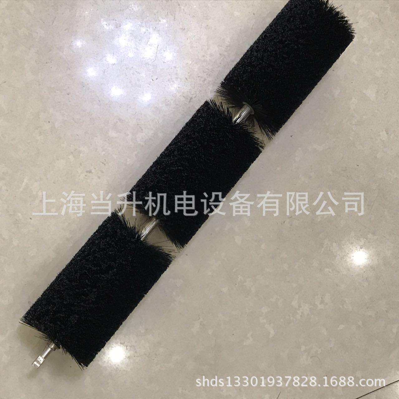 订做弹簧毛刷工业清洗刷棍尼龙毛刷轮防尘毛刷棍筒缠绕毛刷轮