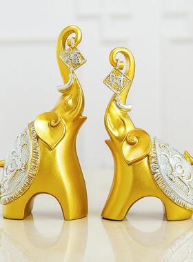 欧式创意财富大象摆件玄关家居客厅卧室书房酒柜装饰品佳节送礼品