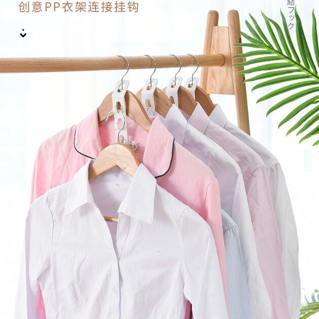 衣架连接器衣架伴侣连接钩白色钩子组合4个一套衣服挂钩