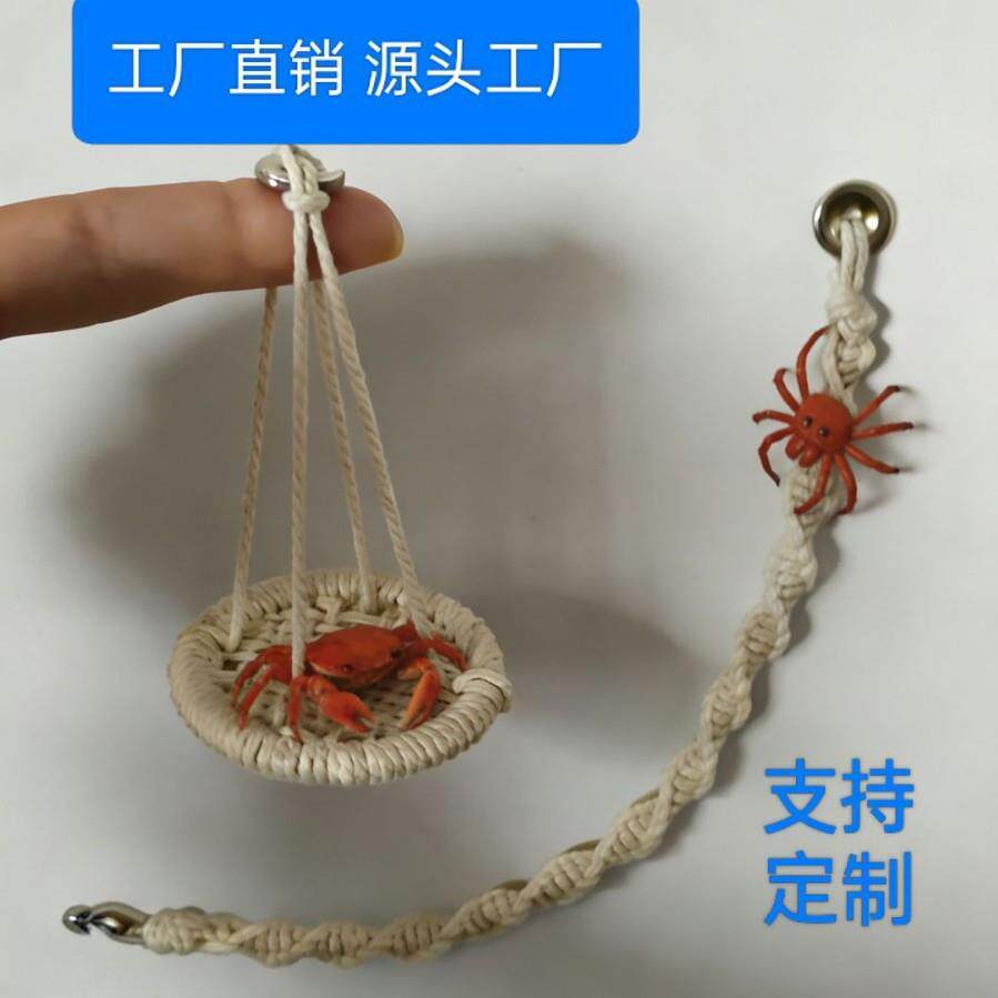 磁性跳蛛绳桥迷你跳蛛绳桥小屋适合攀爬跳珠蟹宠物小动物吊床配件