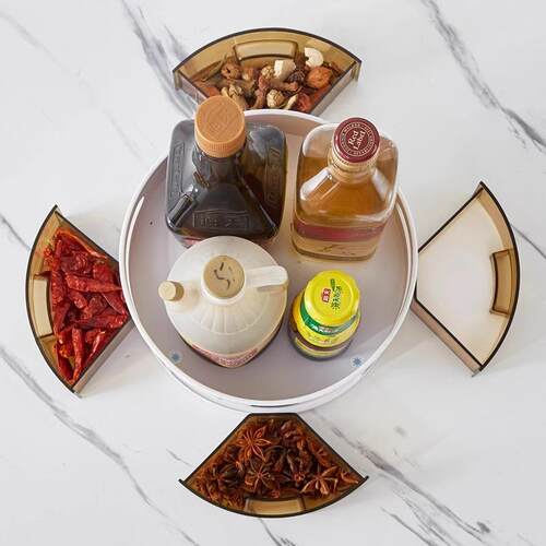 A multi-compartment kitchen seasoning box, designed for orga