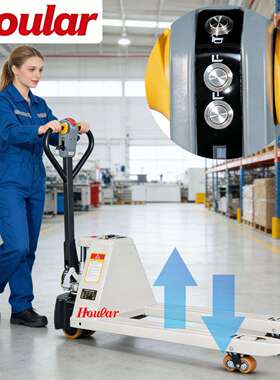 跨境好拉全电动叉车1.5吨2吨mini全自动步行式搬运车