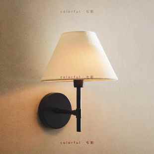 侘寂风壁灯日式复古美式中古风北欧卧室过道床头灯氛围简约墙壁灯