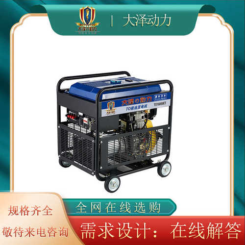 抢险应急12KW柴油发电机 大泽动力 TO16000ET 单三相带几台电脑用