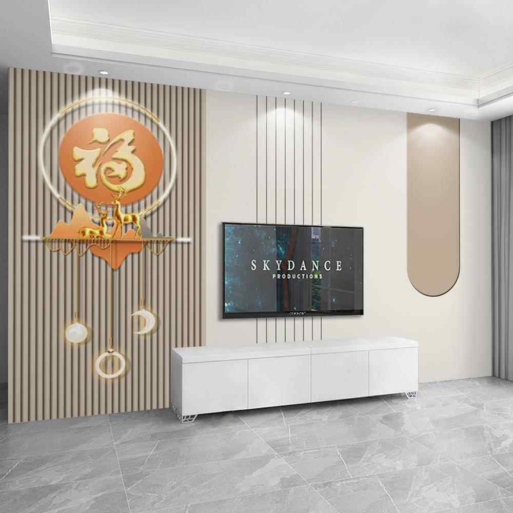 3d轻奢风简约电视背景墙集成墙板床头护墙板客厅沙发影视墙集成板