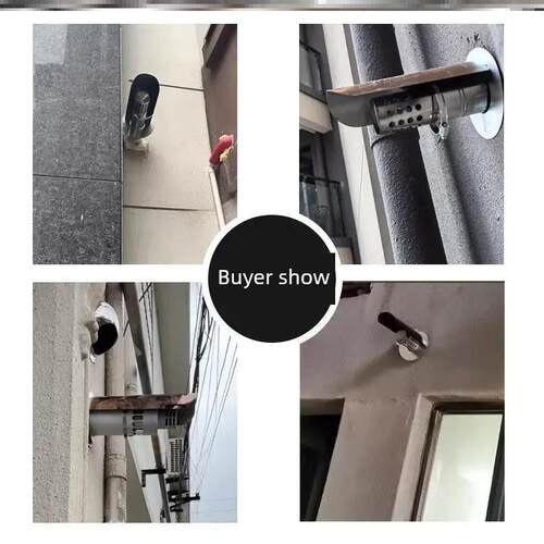 燃气热水器排气管防风盖新型不锈钢排烟盖外墙出风口壁挂式炉罩盖