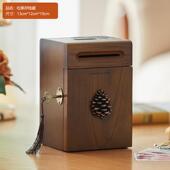 正品 创意实木存钱罐硬岁纸储蓄罐过币币新年压钱储钱罐男女孩生日