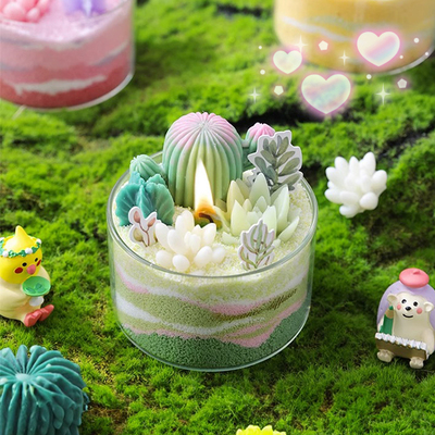 沙画蜡烛diy材料包无烟家用浪漫情调生日求婚香薰小蜡烛桌面摆
