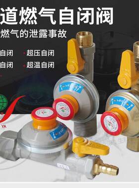 世亚管道燃气安全自闭阀插螺口天然气家用灶前防泄漏气保护断开阀