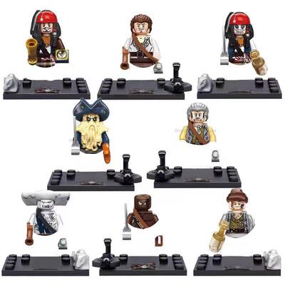 8Pcs/Set Pirates of The Caribbean Jack Sparrow Classic movie