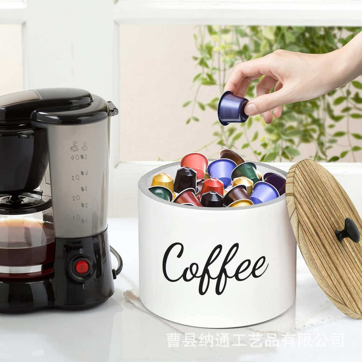 咖啡过滤器木盒收纳盒美式乡村复古咖啡存储容器家用收纳盒木盒,居家布艺,收纳盒,淘宝优惠券,粉丝福利购,淘宝优惠卷