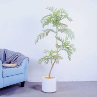 厂家直销仿真绿植蓝花楹树盆栽家居橱窗软装室内直播间造景假花树