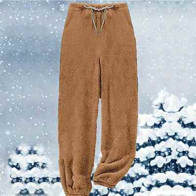 Plush pants, comfortable velvet, warm home pants