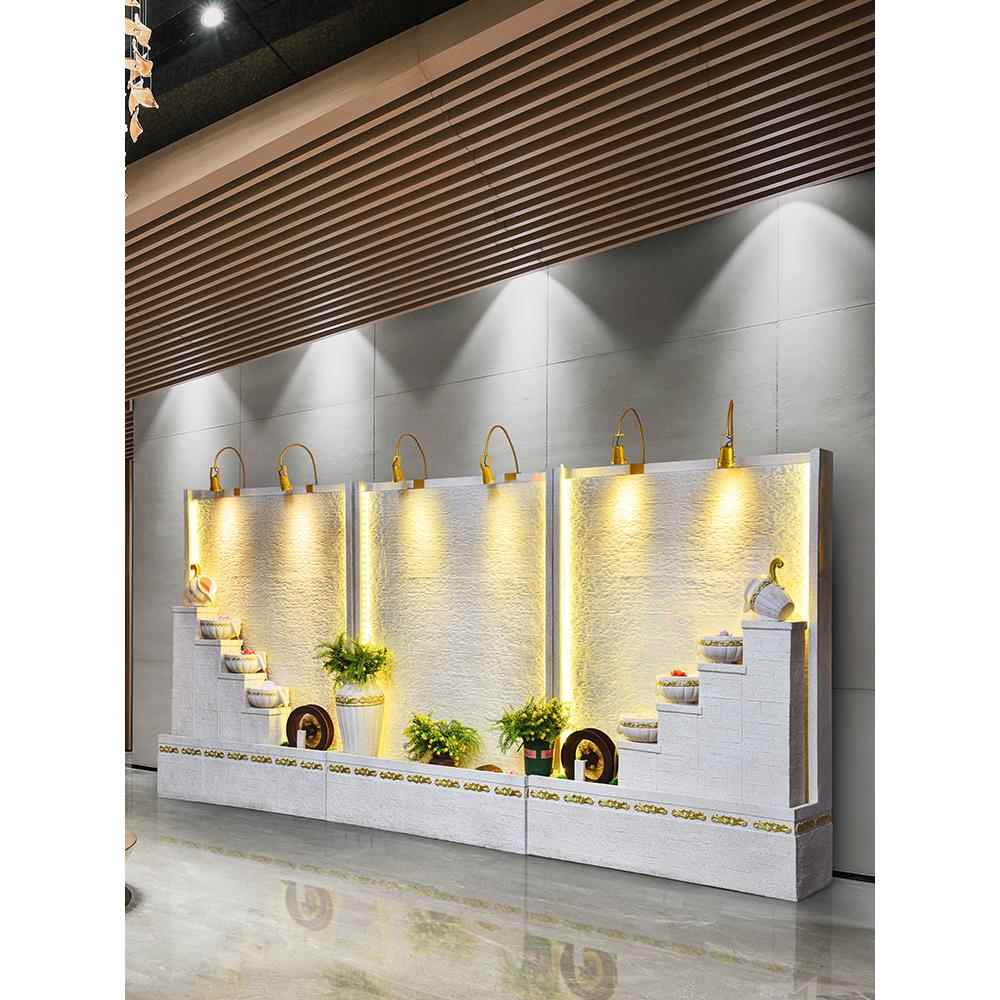 cs欧MNW式大假山水幕墙型流水断屏隔新房客厅风公司办公室装饰景