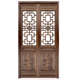 东阳木雕仿古门窗中式 饰玄关镂空雕花板实木花格 隔断屏风背景墙装