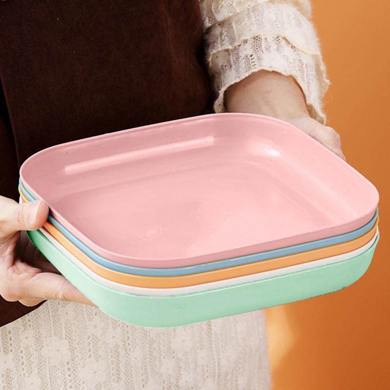 小麦秸秆大号方形盘子家用食品级菜盘塑料餐桌骨碟水果盘小吃碟子,餐饮具,盘,淘宝优惠券,粉丝福利购,淘宝优惠卷