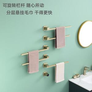 家居智能电加热毛巾架180°左右旋转发热杆触摸温控器毛巾加热架