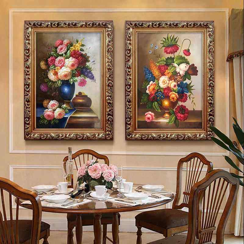 欧式有框古画装饰画开客厅挂T061画餐厅玄关挂画家居典壁画花富贵,家居饰品,现代装饰画,淘宝优惠券,粉丝福利购,淘宝优惠卷