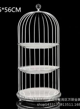 新蛋款欧带钻一层两层三224层蛋架婚糕庆桌面摆台金式属糕盘点心