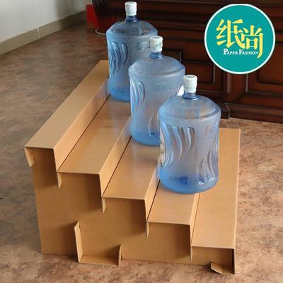 水果展示架梯形纸板台阶陈列货架超市台阶纸板中岛陈列楼梯货架子