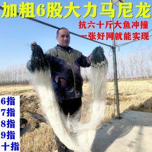 渔网粘网大力马尼龙线网6股加粗大力马线三层沉网捕鱼网挂网加重