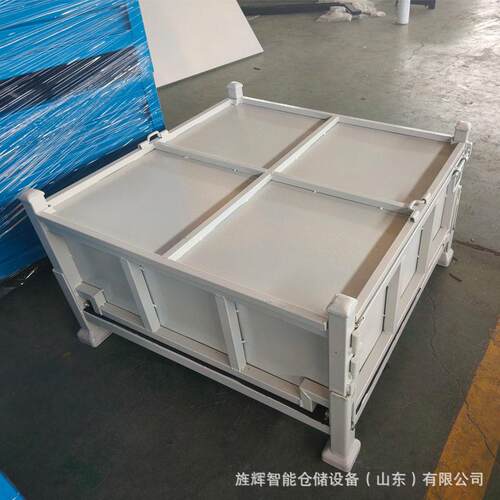 钢制金属周转箱支持非标定制承重能力强堆垛物料箱物流周转箱