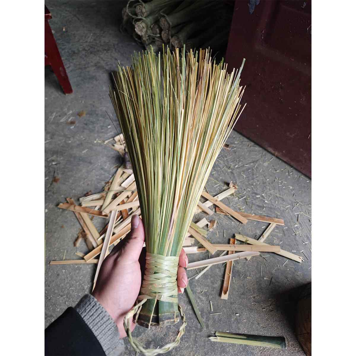 竹编厨房洗锅篾竹刷子老式锅刷竹子刷锅把竹制刷把洗锅篾家用手工