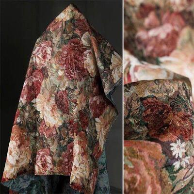 50*150cm Retro Literary Sunflower Jacquard Art Fabrics For