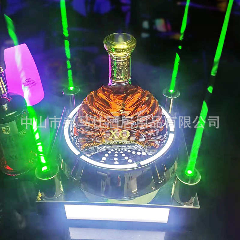 酒吧洋酒香槟座酒发光a架创意酒黑桃店展示架夜ktv水酒xo激光酒托