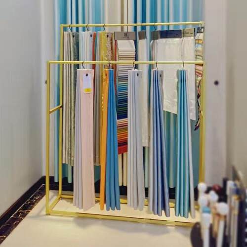 窗帘吊卡展示架家纺布艺布料样品色卡面料小样样本展会陈列展架