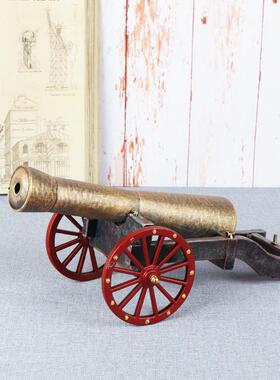 复古大炮金属摆件酒吧酒柜咖啡厅装饰品摆设道具家居客厅摆饰铁艺