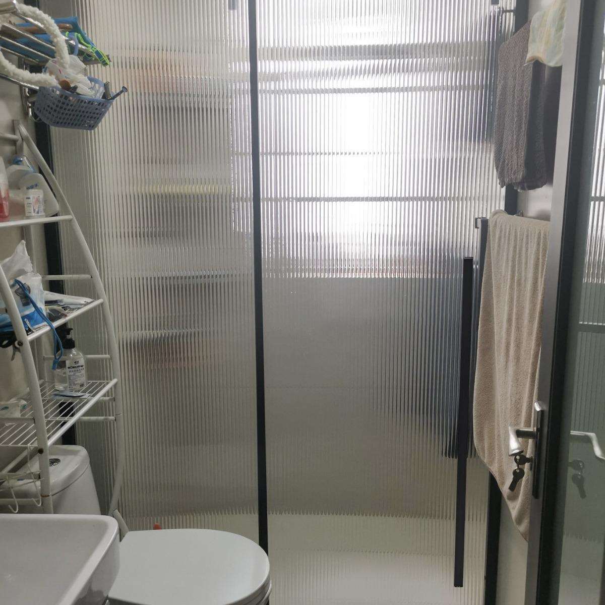 卫生间隔断干湿分离洗澡间防水钢化玻璃屏风淋浴房极窄不锈钢格栅