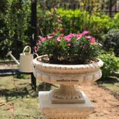 欧式 饰摆件 覆古罗马柱户外大花盆别墅门口庭院花园种花园林落地装