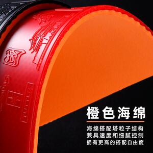 TUTTLE 国套橙V橙海绵粘性胶皮高弹内能反胶紧密型橙海套胶学校用