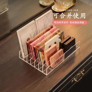 化妆品眼影盘收纳整理盒桌面彩妆腮红粉饼置物架子立式抽屉分隔格