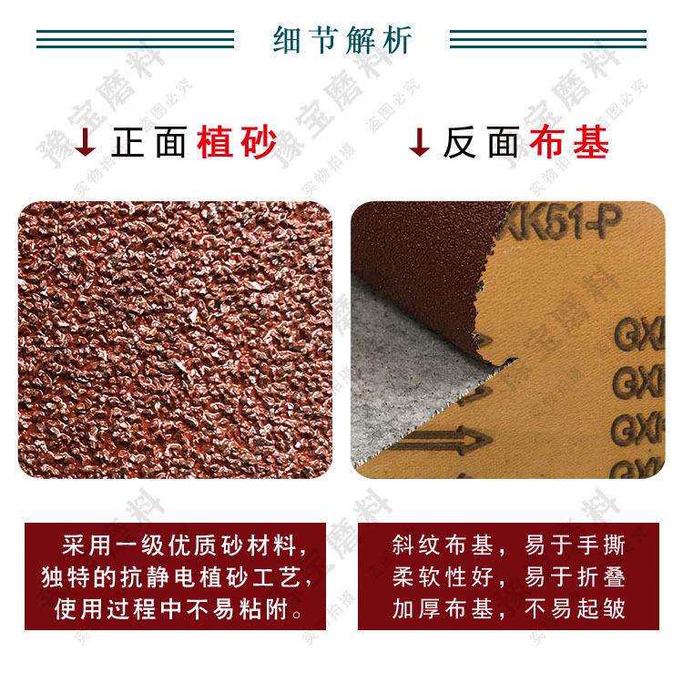 GXK51-P硬布手撕砂布卷 4寸100mm宽度砂条沙布 60#80目100号