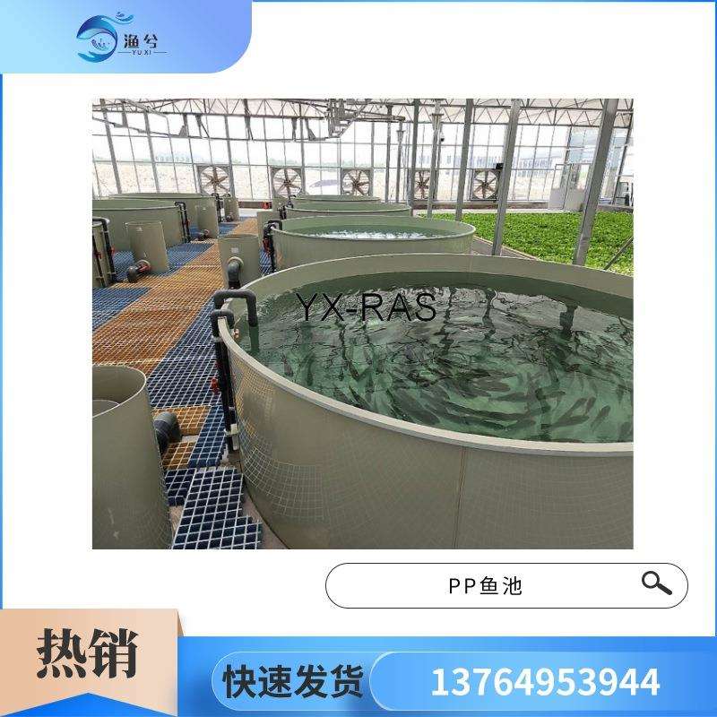 循环水养殖系统鱼苗大型养鱼池养虾设备圆形塑料pp鱼池