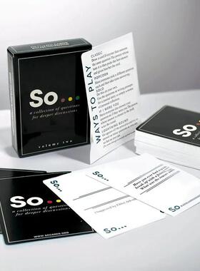 Cards Board Game Conversation Starter Questions Card Game fo