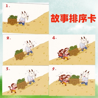 故事排序卡看图说话幼小衔接卡片幼儿园儿童看图说话写话专项训练